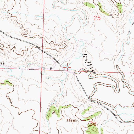 Topographic Map of Antelope Creek, MT