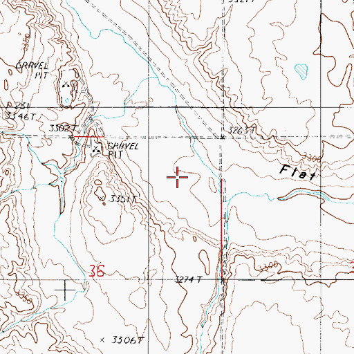 Topographic Map of Antelope Flat, MT