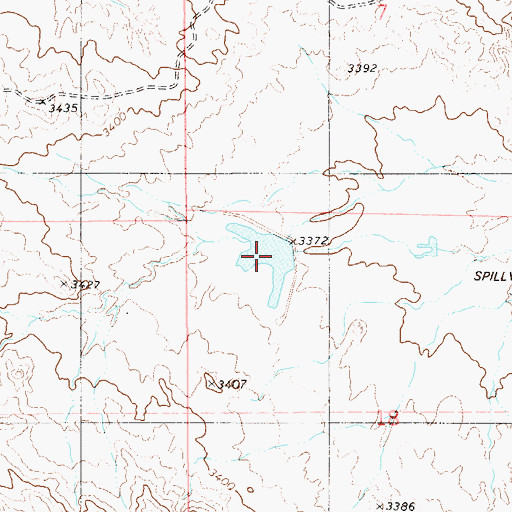 Topographic Map of Apache Reservoir, MT