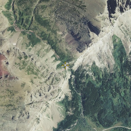 Aerial/Satellite Image of Apikuni Falls, MT