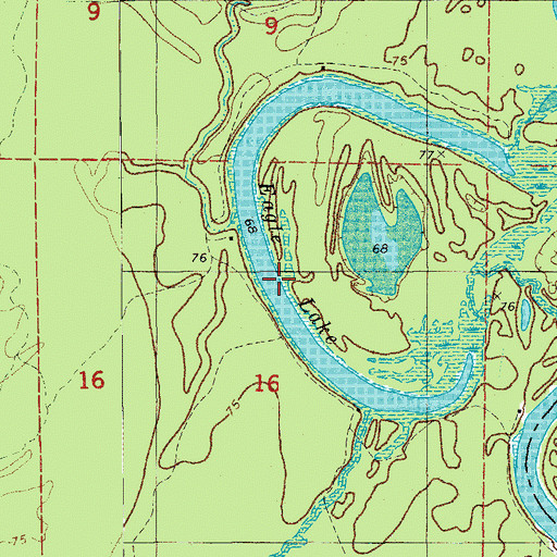 Topographic Map of Eagle Lake, AR