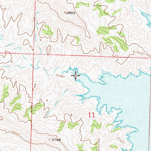 Topographic Map of Armstrong Coulee, MT