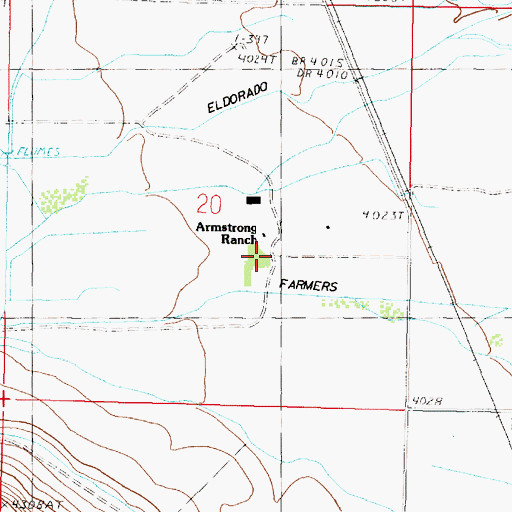 Topographic Map of Armstrong Ranch, MT
