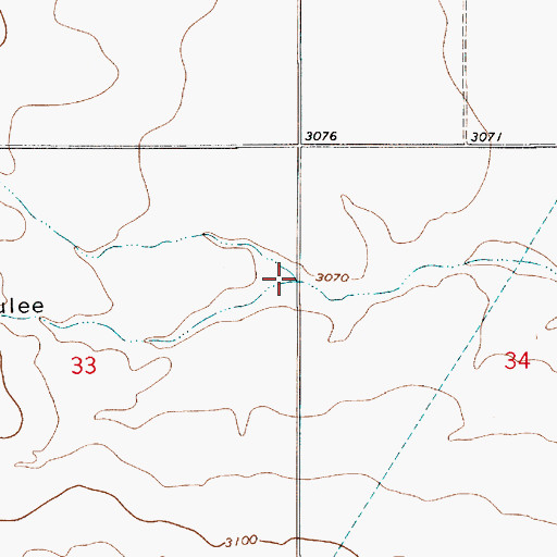 Topographic Map of Arnst Coulee, MT