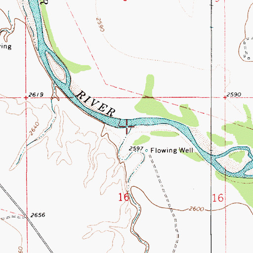 Topographic Map of Ash Creek, MT