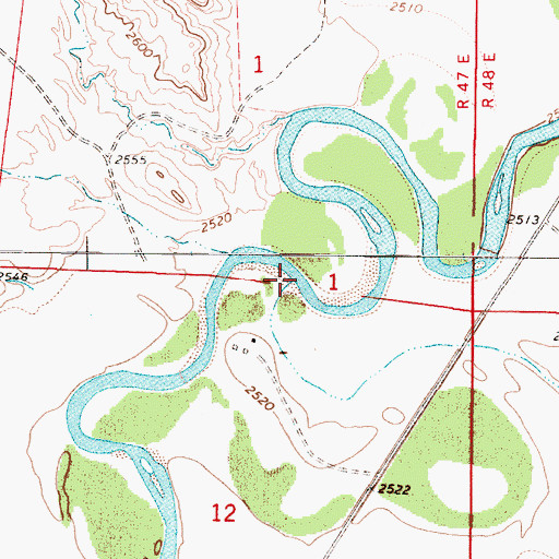 Topographic Map of Ash Creek, MT