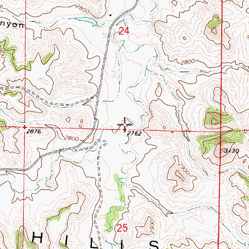 Topographic Map of Ash Creek, MT