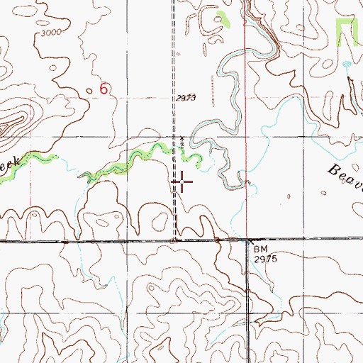 Topographic Map of Ash Creek, MT