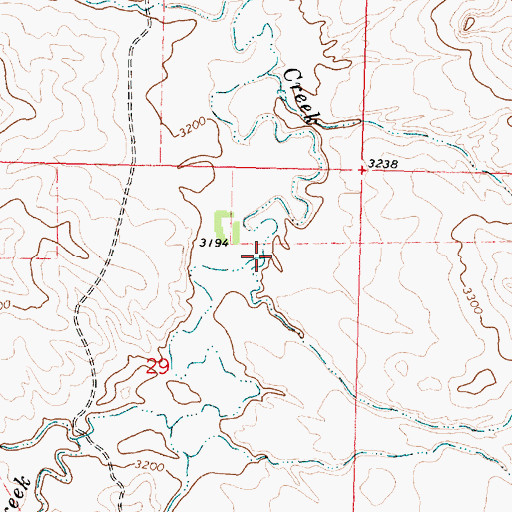 Topographic Map of Ash Creek, MT