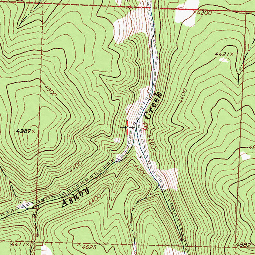 Topographic Map of Ashby Creek, MT