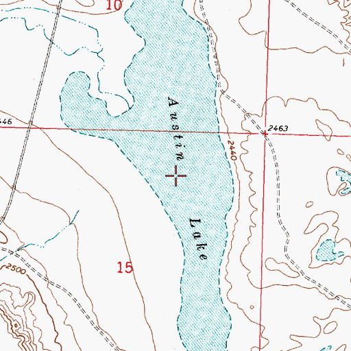 Topographic Map of Austin Lake, MT