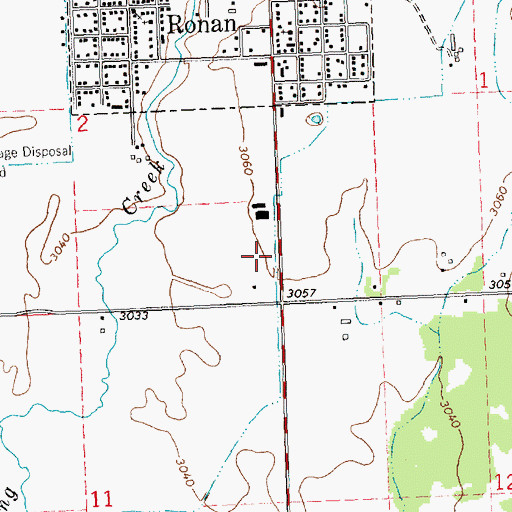 Topographic Map of A Six Lateral, MT