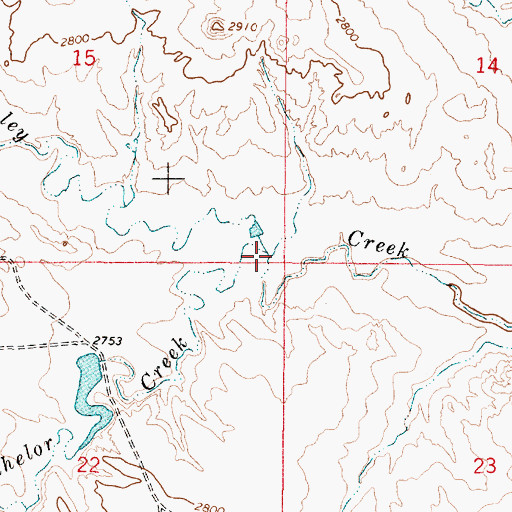 Topographic Map of Bachelor Creek, MT
