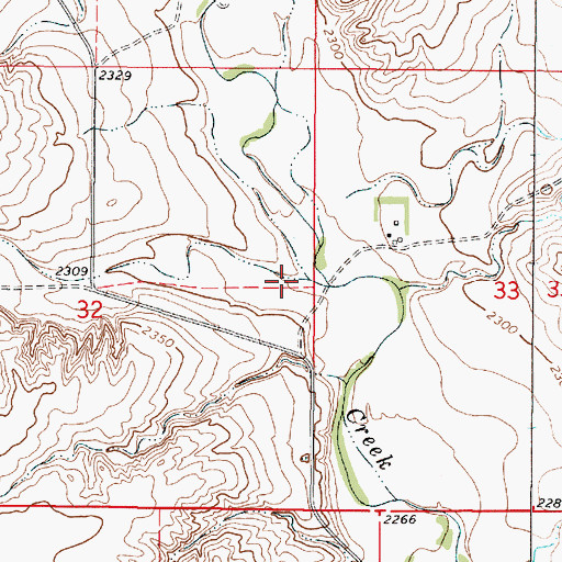 Topographic Map of Badger Hole Coulee, MT