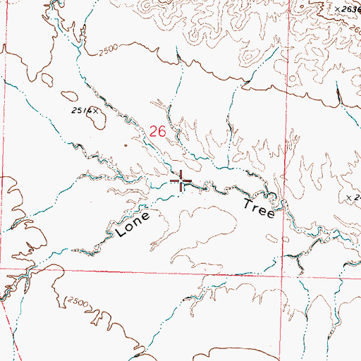 Topographic Map of Badland Coulee, MT