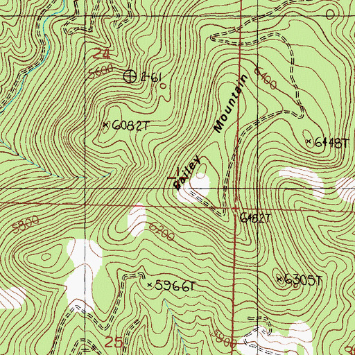 Topographic Map of Bailey Mountain, MT