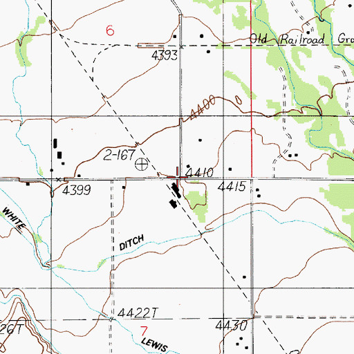 Topographic Map of Baker Creek School (historical), MT