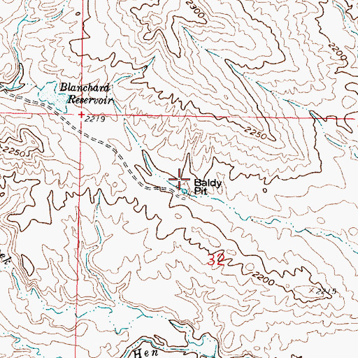 Topographic Map of Baldy Pit, MT