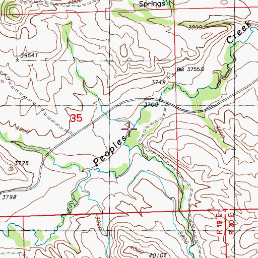 Topographic Map of Barber Creek, MT
