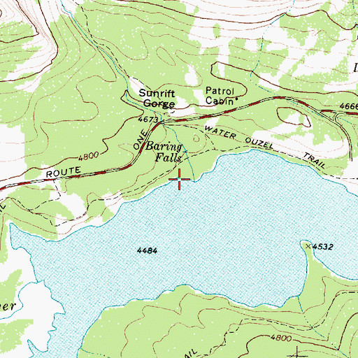 Topographic Map of Baring Creek, MT