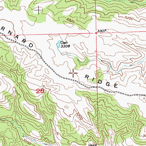 Topographic Map of Barnard Ridge, MT