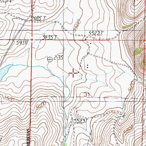 Topographic Map of Barter Ranch, MT