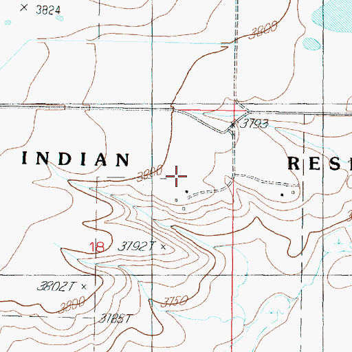 Topographic Map of Bartley Ranch, MT