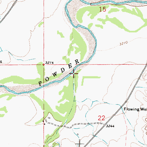 Topographic Map of Bay Horse Creek, MT