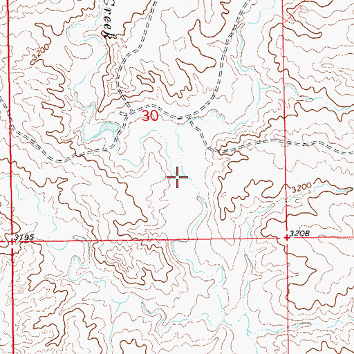 Topographic Map of Bean Blossom Creek, SD