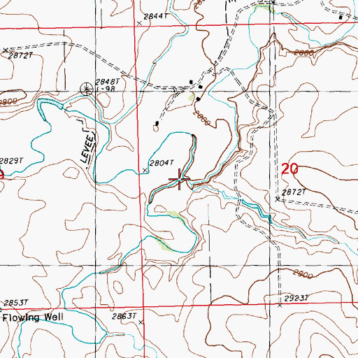 Topographic Map of Bean Creek, MT