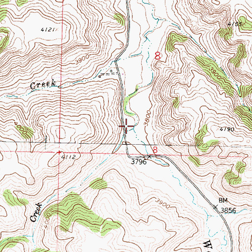 Topographic Map of Bear Creek, MT