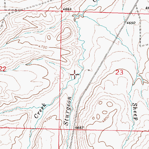 Topographic Map of Bear Creek, MT