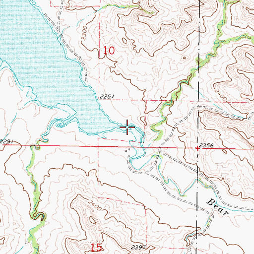 Topographic Map of Bear Creek, MT