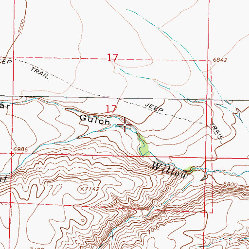 Topographic Map of Bear Gulch, MT