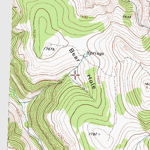 Topographic Map of Bear Hole, MT