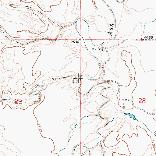 Topographic Map of Bear Jaw Creek, MT