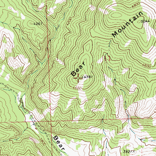 Topographic Map of Bear Mountain, MT