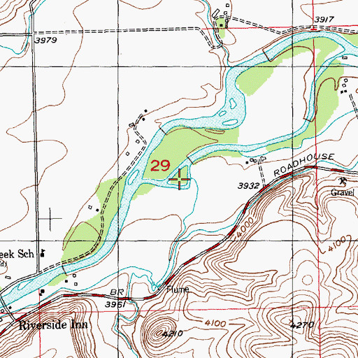 Topographic Map of Beaver Creek, MT
