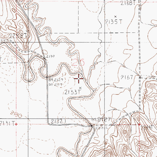 Topographic Map of Beaver Creek, MT