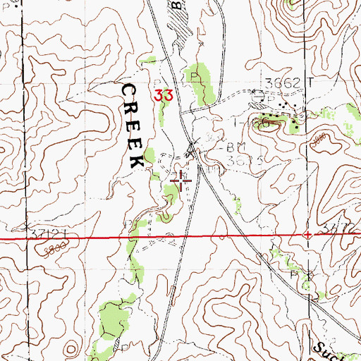 Topographic Map of Beaver Creek Park, MT