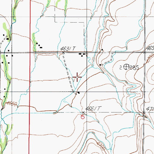 Topographic Map of Beck Border Ditch, MT