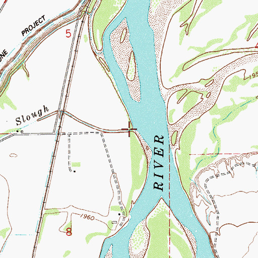 Topographic Map of Beef Slough, MT