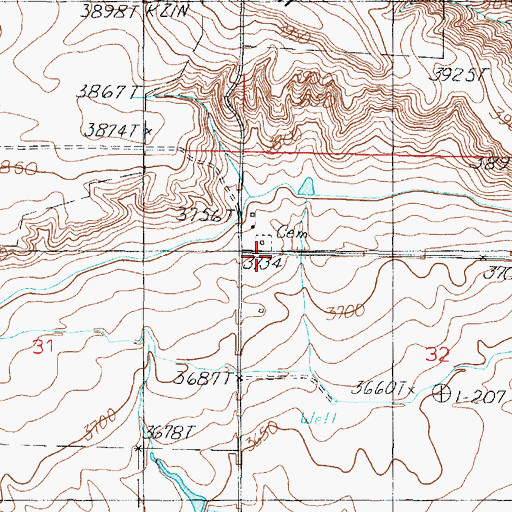 Topographic Map of Belgian Church (historical), MT