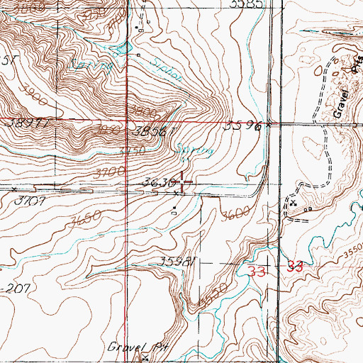 Topographic Map of Belgian School (historical), MT
