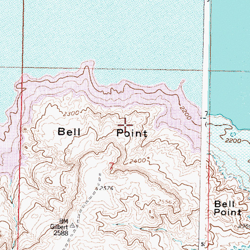 Topographic Map of Bell Point, MT