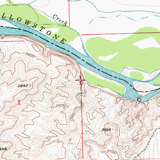 Topographic Map of Bellion Creek, MT