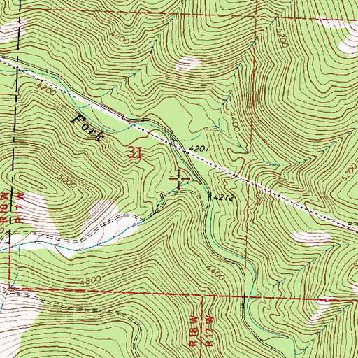 Topographic Map of Belmore Sloughs, MT