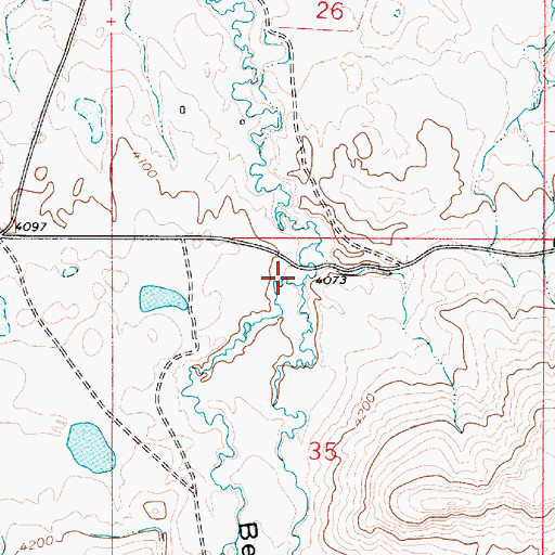 Topographic Map of Bengor Creek, MT