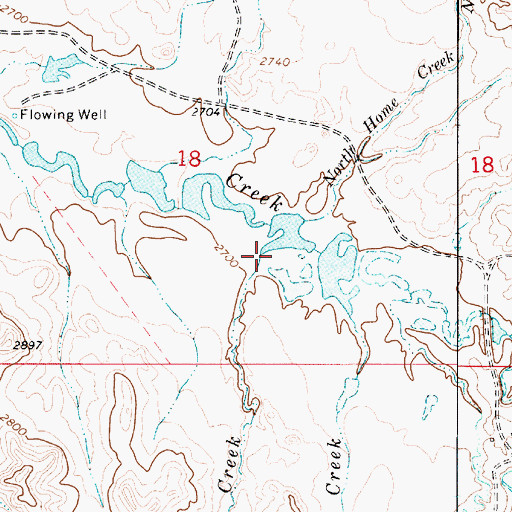 Topographic Map of Bert Creek, MT