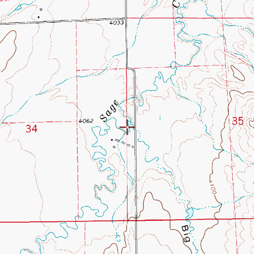 Topographic Map of Big Coulee, MT